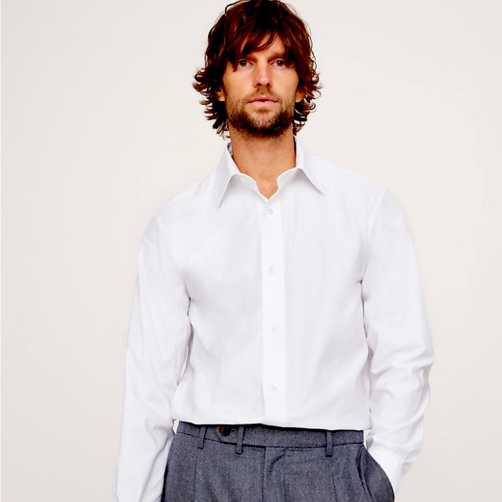 Banana Republic standard fit white dress shirt NWT